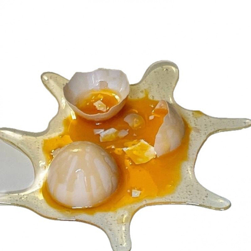 Egg Cracker Phone Stand - Broken Egg, Spilled Milk Tea Prank Toy