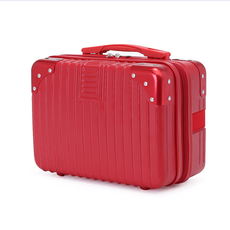 Vintage Luggage Mini Makeup Case 14-inch Small Box Gift Box 16-inch Carry-on Bag Storage Lock Box