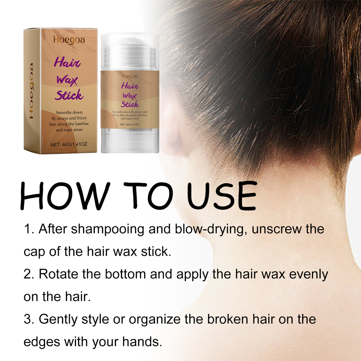 Hoegoa Hair Straightening Stick, A Natural And Lustrous Hair Straightening Stick That Smoothes Frizz And Provides Long-Lasting Styling eprolo