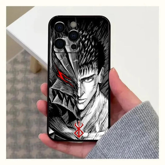 GutsrkiPhone Anime Phone Case 15 New SE Black