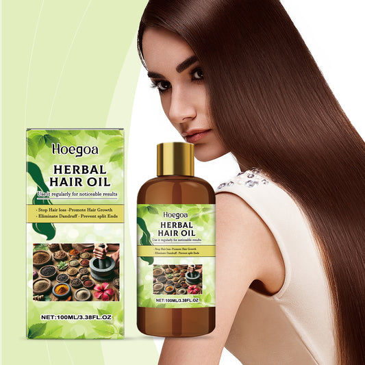 Hoegoa Herbal Hair Care Oil, Effectively Hydrates And Nourishes Scalp To Improve Dry And Irritated Hair Care Oil