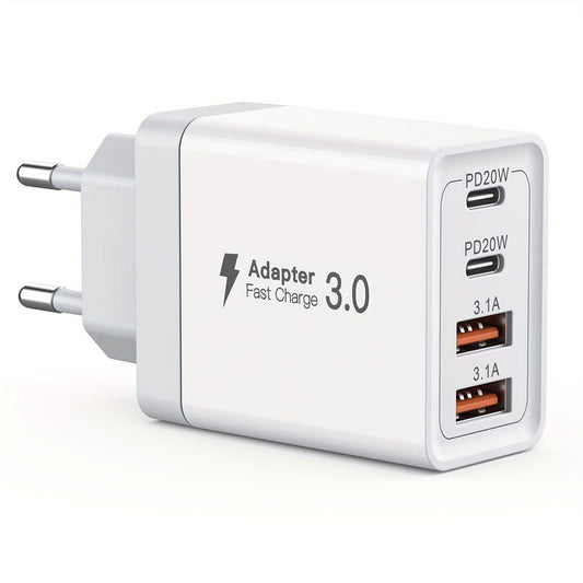 Fast Charging Power Adapter US Plug Dual PD 20W/USB Multi-Port Charger for iPhone 17/16