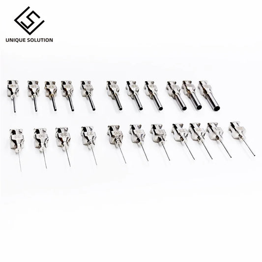 12PCS Stainless Steel Dispensing Adhesive Syringe Needle Tip Set for Large Space Precision Dispensing Equipment Tool