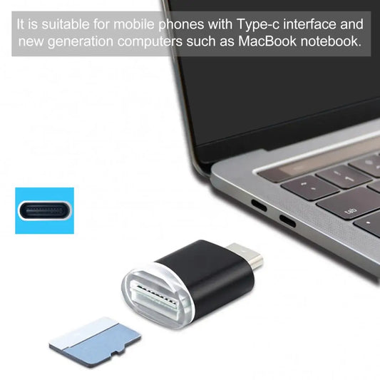 Mini Portable Type-c 3.1 Micro USB OTG Adapter High Speed Aluminum Alloy Memory Card Reader