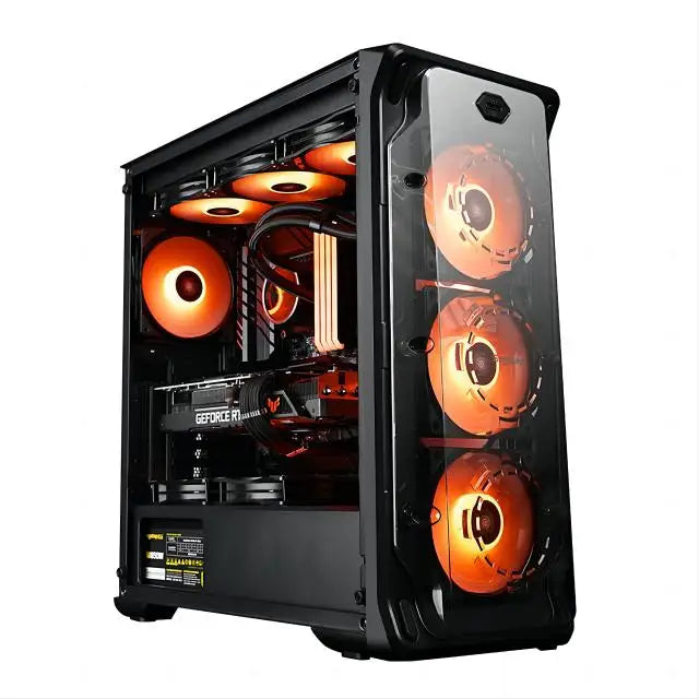 AOTESIER Gaming PC Core I7 CPU With 8G /16G RAM 256G SSD HD4600 ATX/ITX/M-ATX Full View Side Panel Temper Glass Front PC Gamer