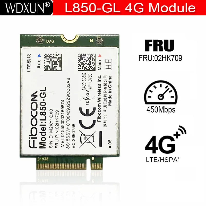 4G LTE Wireless Module L850-GL 01AX792 5W10V25796 02HK709 M.2 WWAN Card For ThinkPad X1 Carbon X280 T580 L480 X1 Yoga Gen 3