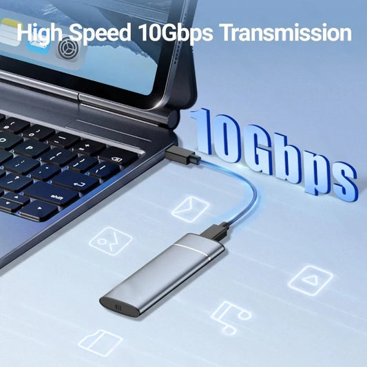 M.2 SATA NVMe Enclosure 10Gbps External SSD Case Type C USB 3.1 Hard Drive Adapter M.2 2230 2242 2260 2280 Storage Box for PC