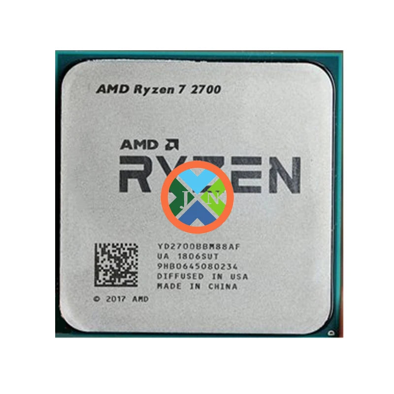AMD Ryzen 7 2700 R7 2700 3.2 GHz Eight-Core Sixteen-Thread 16M 65W CPU Processor YD2700BBM88AF Socket AM4