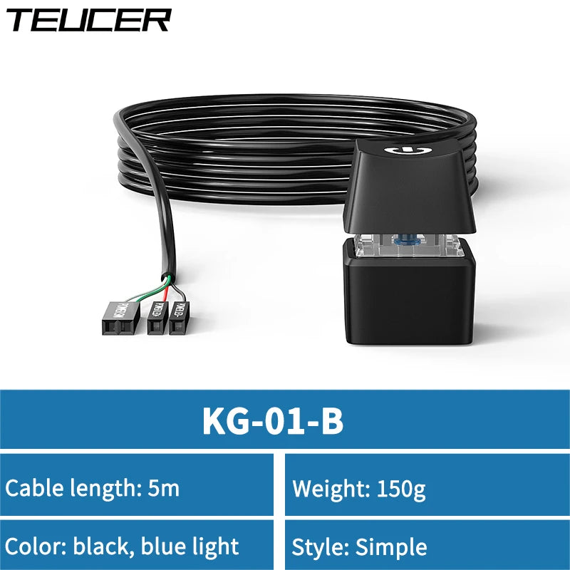 TEUCER Computer Desktop Switch Power Motherboard Switch Extension Cable Office and Home PC Power Button