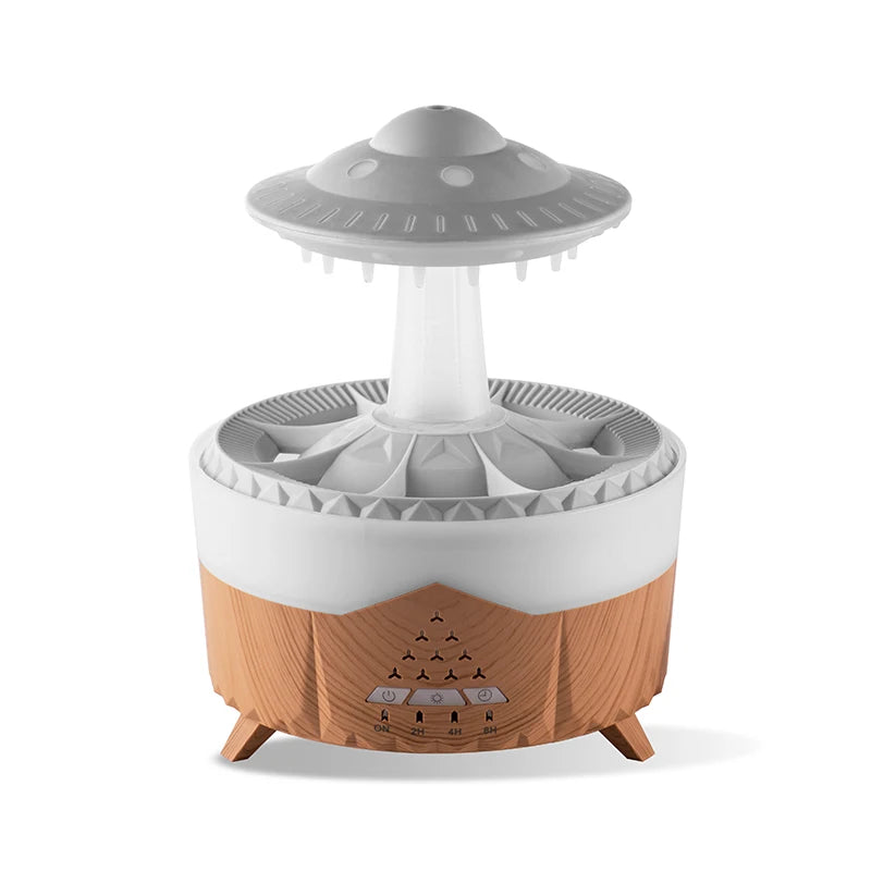 350ml Aroma Air Humidifier Mini Usb Remote Control Raindrop Colorful Light Aromatherapy Room Rain Cloud Aroma Oil Diffuser