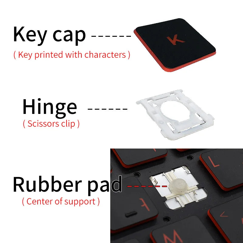 Replacement Keycap Key For Lenovo Asus Hp Toshiba Samsung Acer Sony Xiaomi Huawei IBM Msi All Series Laptop Keyboard KEY & Clips
