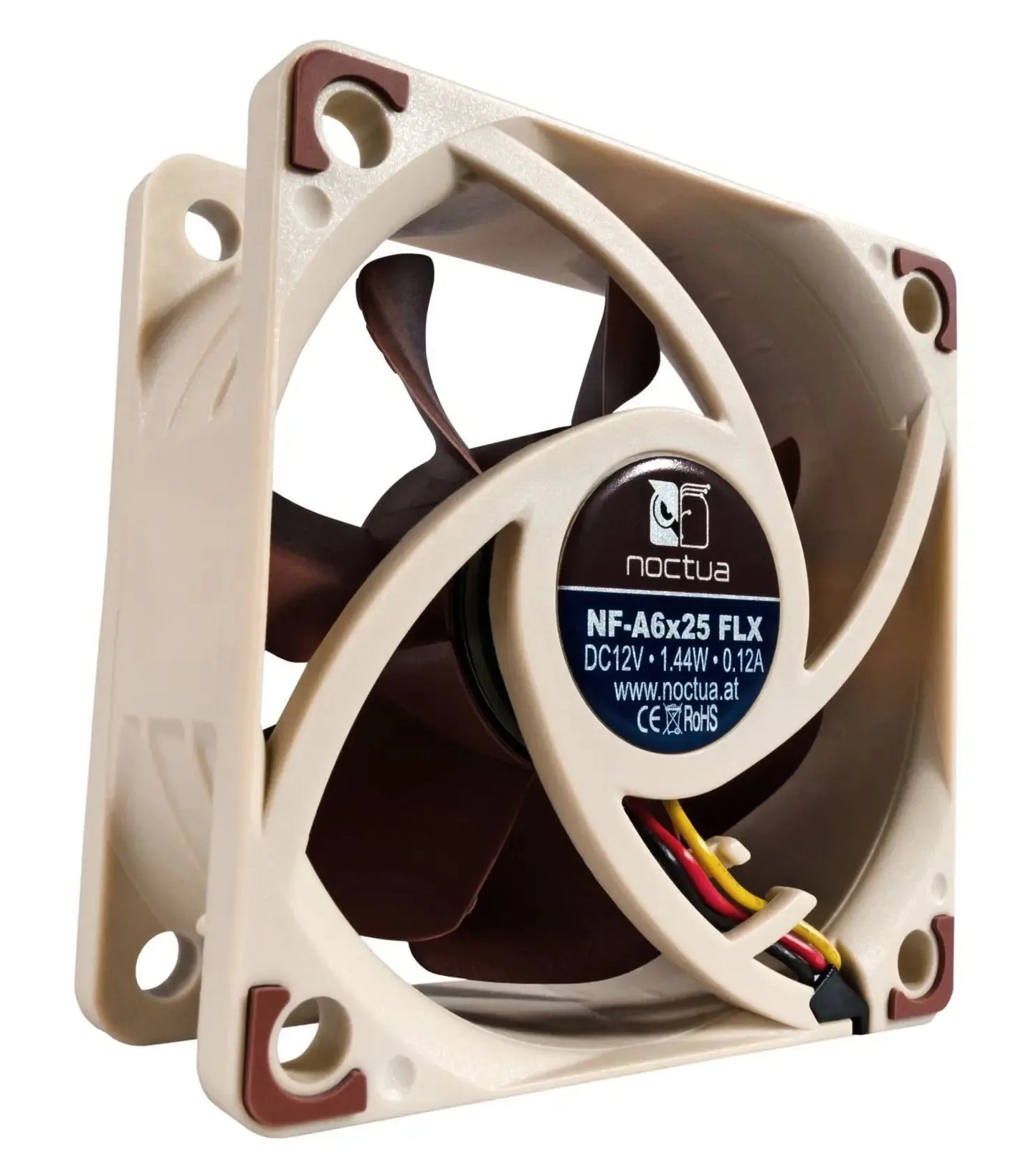 Noctua NF-A6X25 60x60x25mm 12V/5V 3pin/4pin PWM Intelligent Temperature Control SSO Magnetically Stable Bearing 6CM Fan