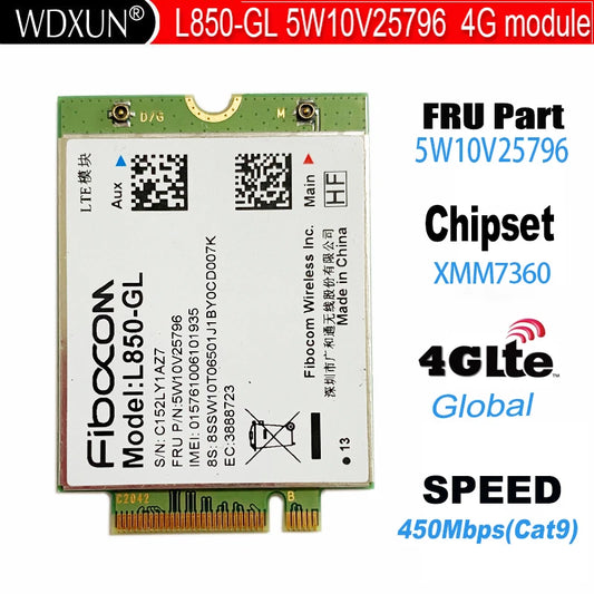 4G LTE Wireless Module L850-GL 01AX792 5W10V25796 02HK709 M.2 WWAN Card For ThinkPad X1 Carbon X280 T580 L480 X1 Yoga Gen 3