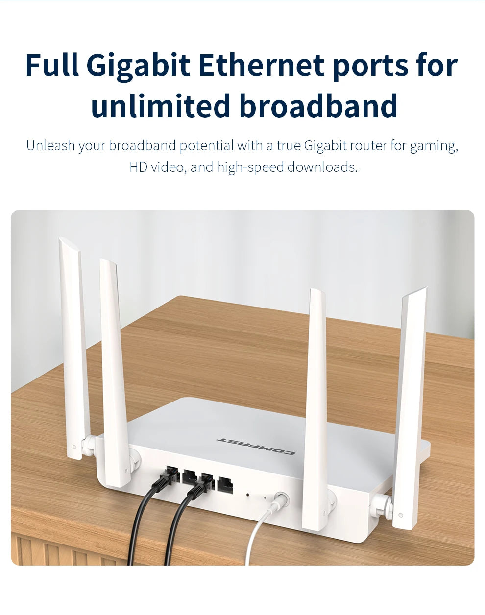 COMFAST AX3000 WIFI6 Router Gigabit 2.4G&5GHz 802.11AX Wireless Signal Amplifier Booster Gigabit Router WIFI Amplifier For Home