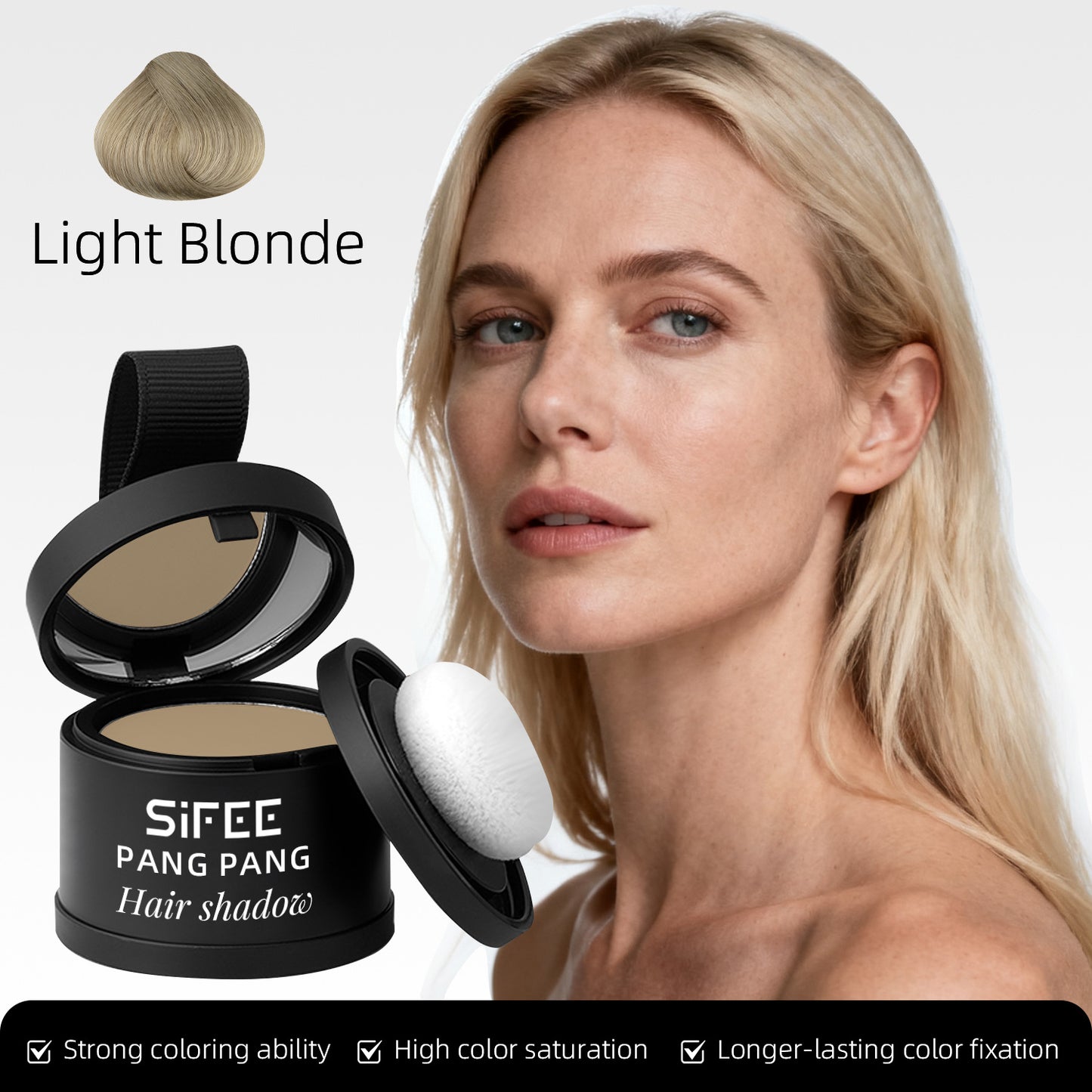 Hairline Powder Hair Filler Waterproof Sweat-Proof Volumizing Powder Long-Lasting Makeup for Forehead and Side Profile Hair Powder