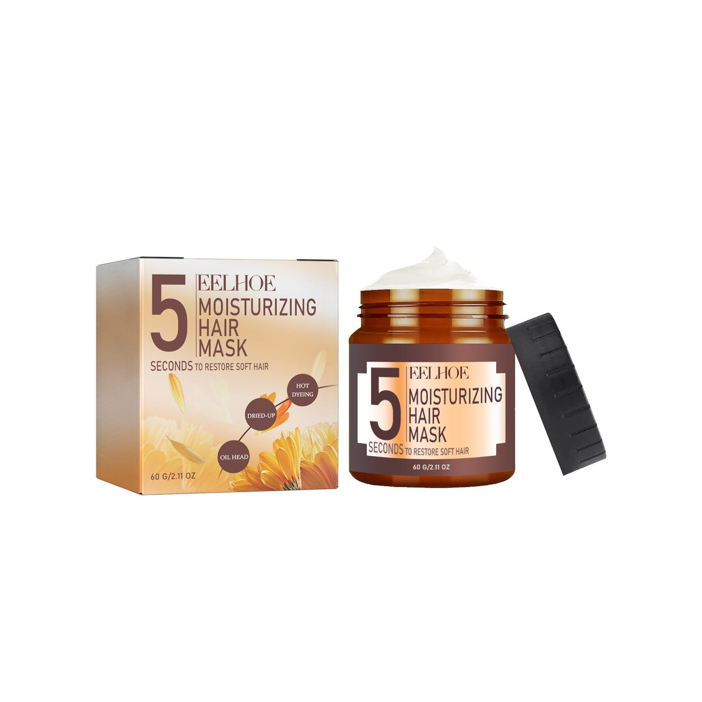EELHOE Moisturizing Hair Mask, Deep Nourishing Hair Repair Dry Hair Split End Smoothing Hair Mask