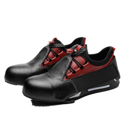 Anti smashing shoe cover steel toe cap protective cowhide men's durable protective gear