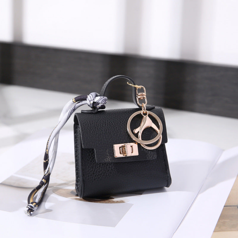 Mini Bag Keychain Pendant with Wrist Strap Multi-functional Small Bag