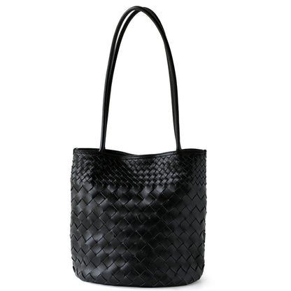 Woven bucket bag single shoulder women's bag