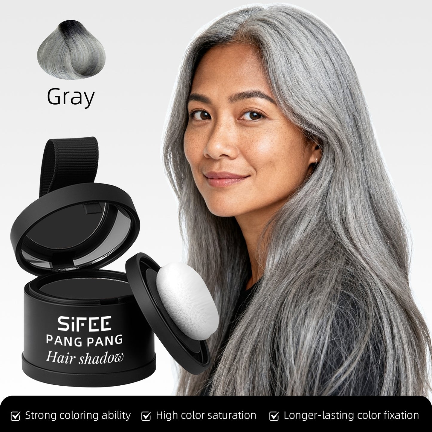 Hairline Powder Hair Filler Waterproof Sweat-Proof Volumizing Powder Long-Lasting Makeup for Forehead and Side Profile Hair Powder