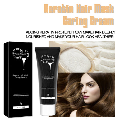West&Month Keratin Hair Mask Nourishes Hair, Repairs Dry And Irritated Hair, Moisturizes And Hydrates Hair Mask