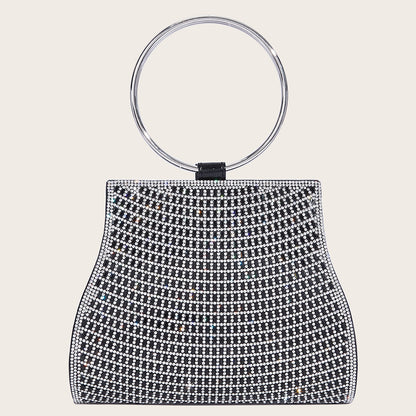 PU diamond bag magnetic buckle chain bag