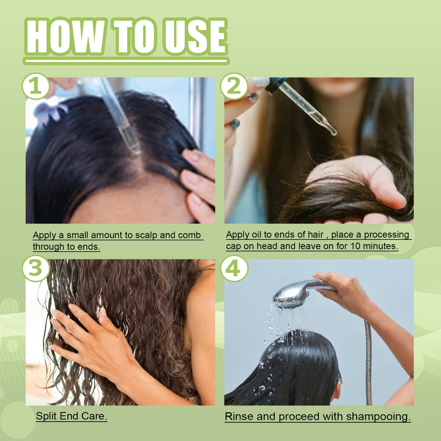 EELHOE Mint Hair Nutrient Solution, Hair Growth Scalp Care Split Ends Care Strengthen Hair Essential Oil