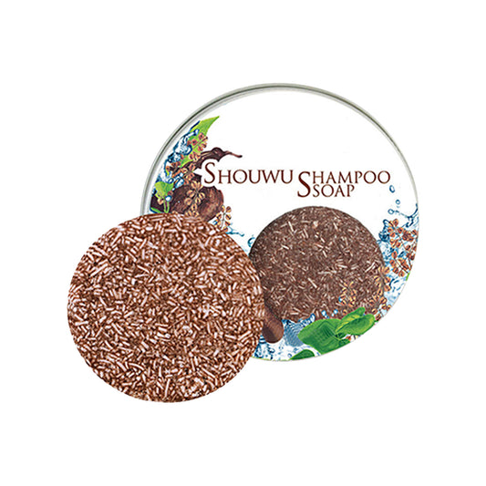 EELHOE Polygonum Multiflorum Shampoo Cake, Nourishing Root Essential Oil Shampoo Black Soothing Vegetable Shampoo