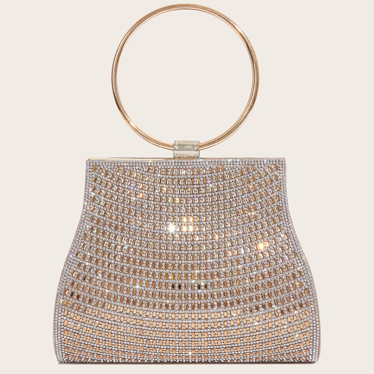 PU diamond bag magnetic buckle chain bag
