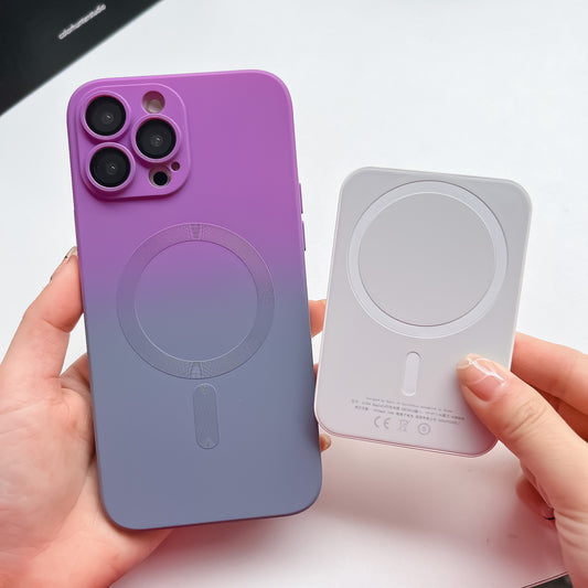 Two tone gradient liquid magnetic suction suitable for Apple 17 Promax phone case