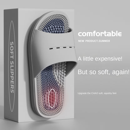 Massage Slippers Non-Slip Bath Massaging Reflexology Sandals PVC Men's Slippers