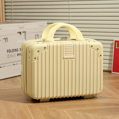 Vintage Luggage Mini Makeup Case 14-inch Small Box Gift Box 16-inch Carry-on Bag Storage Lock Box