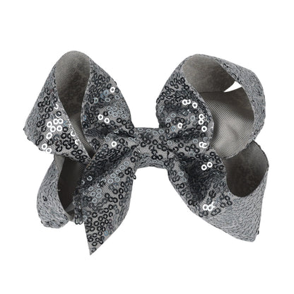 Children's Rhinestone Butterfly Hair Clip Solid Color Girl Sequin Hairpin 5 Inches