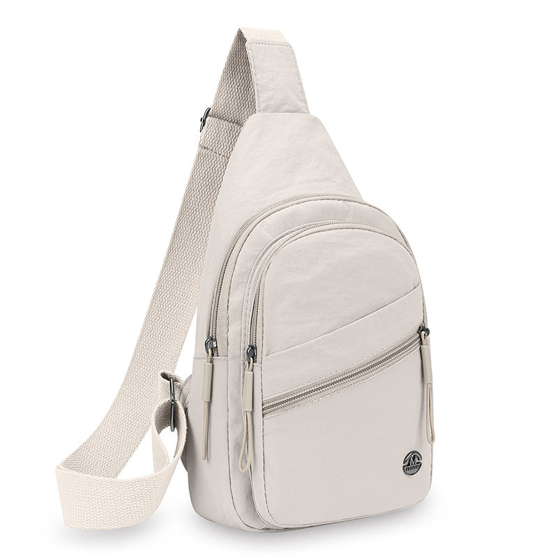 Chest bag large capacity solid color