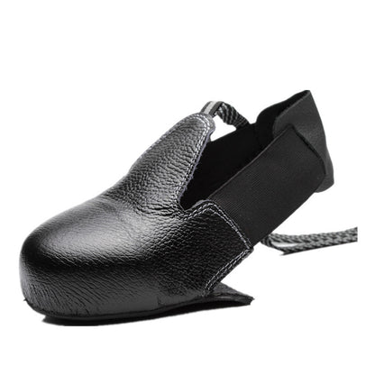 Anti smashing shoe cover steel toe cap protective cowhide men's durable protective gear