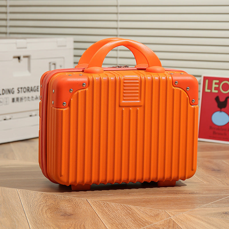 Vintage Luggage Mini Makeup Case 14-inch Small Box Gift Box 16-inch Carry-on Bag Storage Lock Box