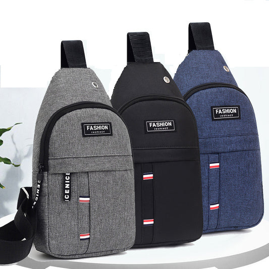 Chest Pack Outdoor Hiking Cycling Single Shoulder Crossbody Canvas Chest Bag Outdoor Sports Bag Street Fashion Men's Backpack