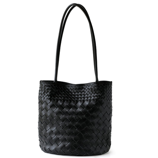 Woven bucket bag single shoulder women's bag