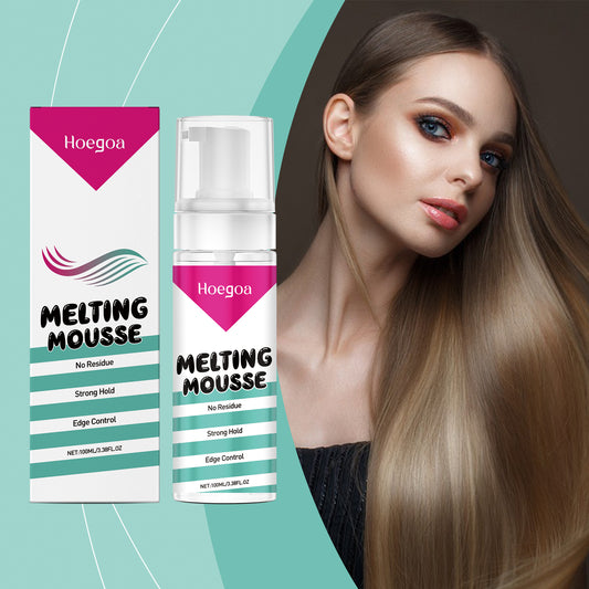 Hoegoa Wig Setting Glue, Mousse Mild Formula Wig Care Moisturizing, Setting And Long-Lasting Styling Care