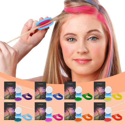 Hoegoa  Hair Dye Powder (Green) Can Easily Change Your Hair Color With Just One Application. It Naturally Covers Your Hair And Is Convenient For The Dance Party
