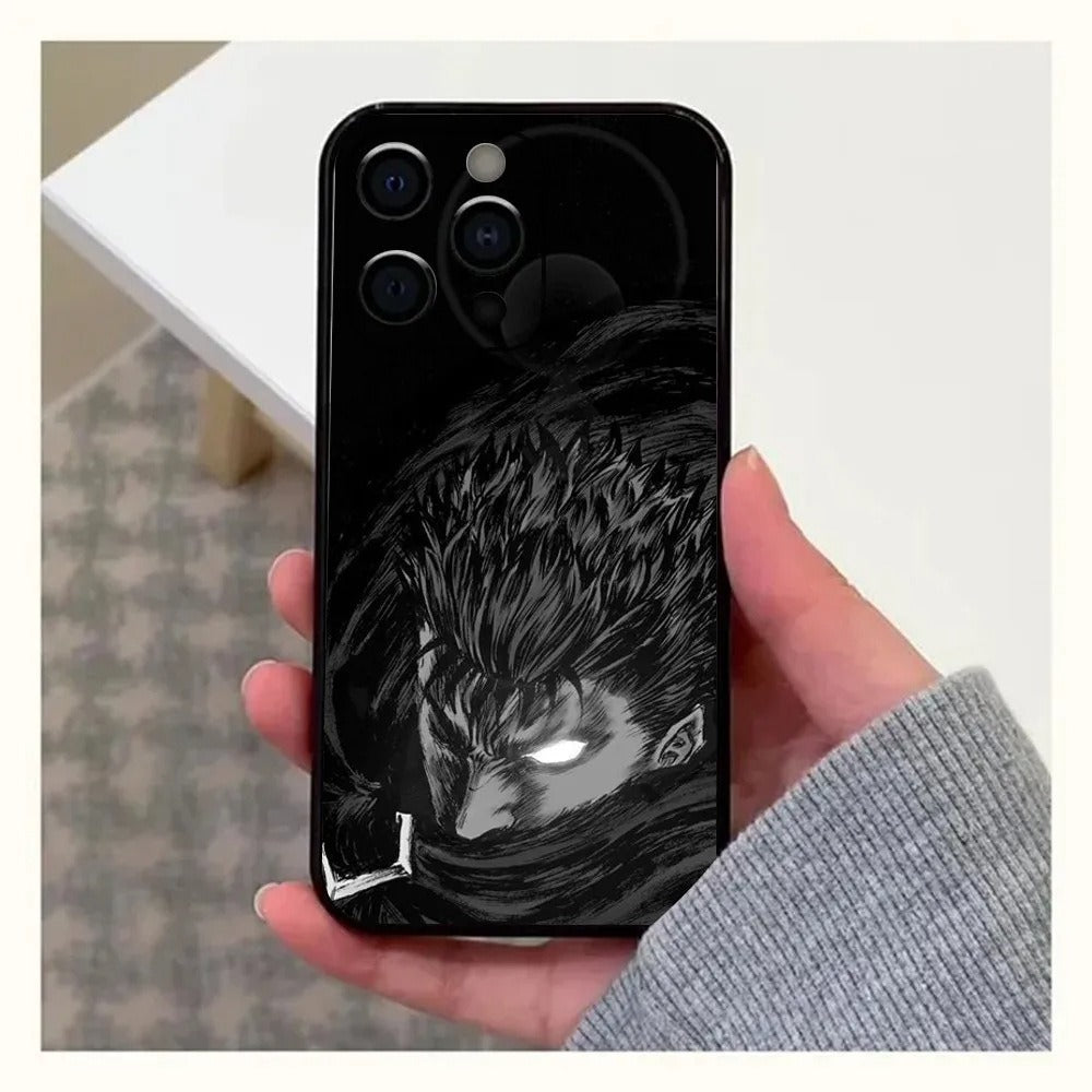 GutsrkiPhone Anime Phone Case 15 New SE Black