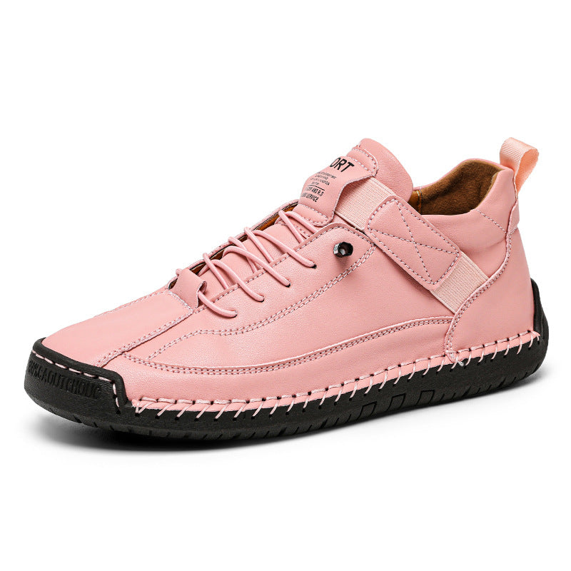 Casual Women's Shoes with Hand-Stitched Details, Oversized Comfortable Design