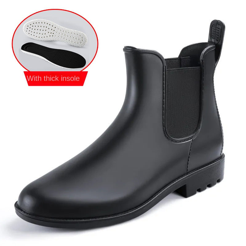 Short rain boots water shoes Martin boots anti slip water boots for women