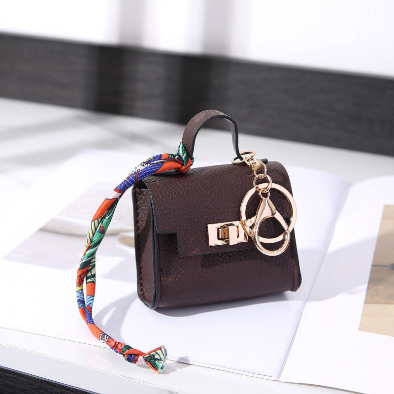 Mini Bag Keychain Pendant with Wrist Strap Multi-functional Small Bag