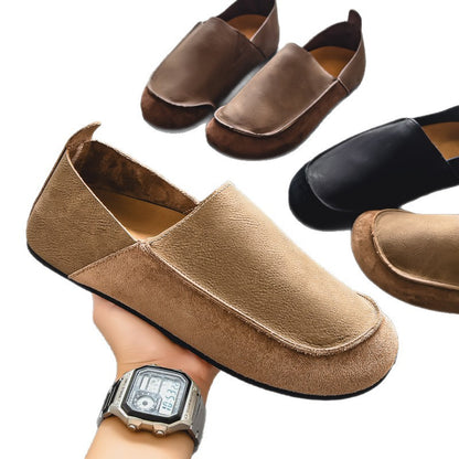Men's Flat Loafers, Slip-On Leather Shoes