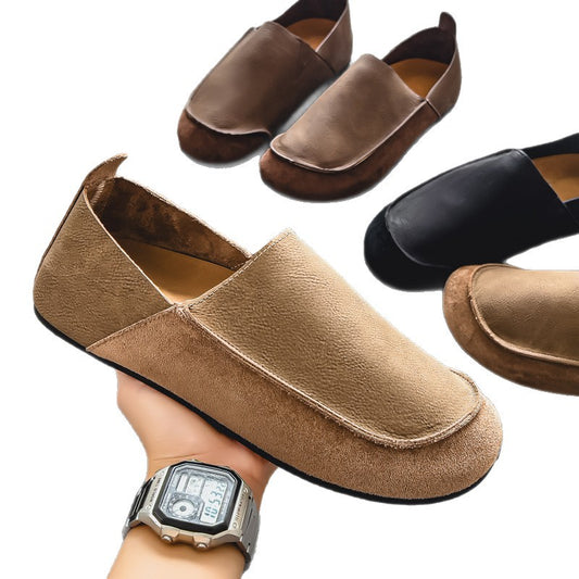 Men's Flat Loafers, Slip-On Leather Shoes