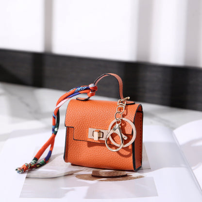 Mini Bag Keychain Pendant with Wrist Strap Multi-functional Small Bag