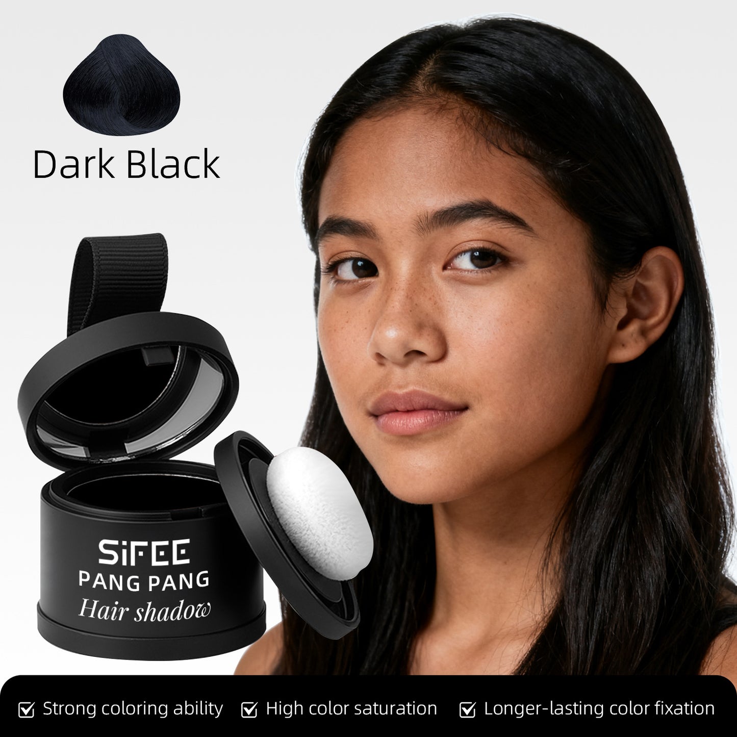 Hairline Powder Hair Filler Waterproof Sweat-Proof Volumizing Powder Long-Lasting Makeup for Forehead and Side Profile Hair Powder