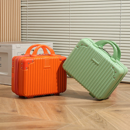 Vintage Luggage Mini Makeup Case 14-inch Small Box Gift Box 16-inch Carry-on Bag Storage Lock Box