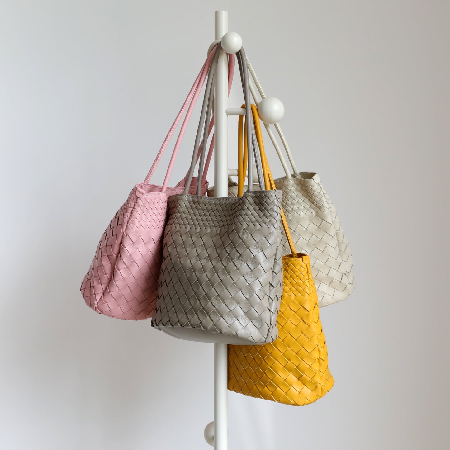 Woven bucket bag single shoulder women's bag